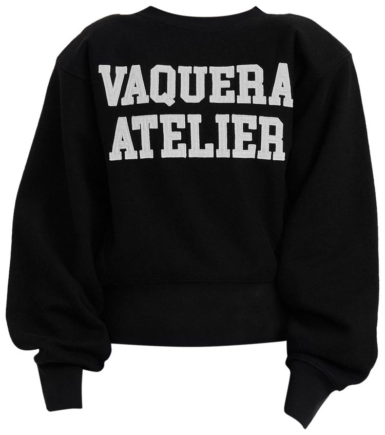 VAQUERA Logo Sweatshirt with Shoulder Pads Black
