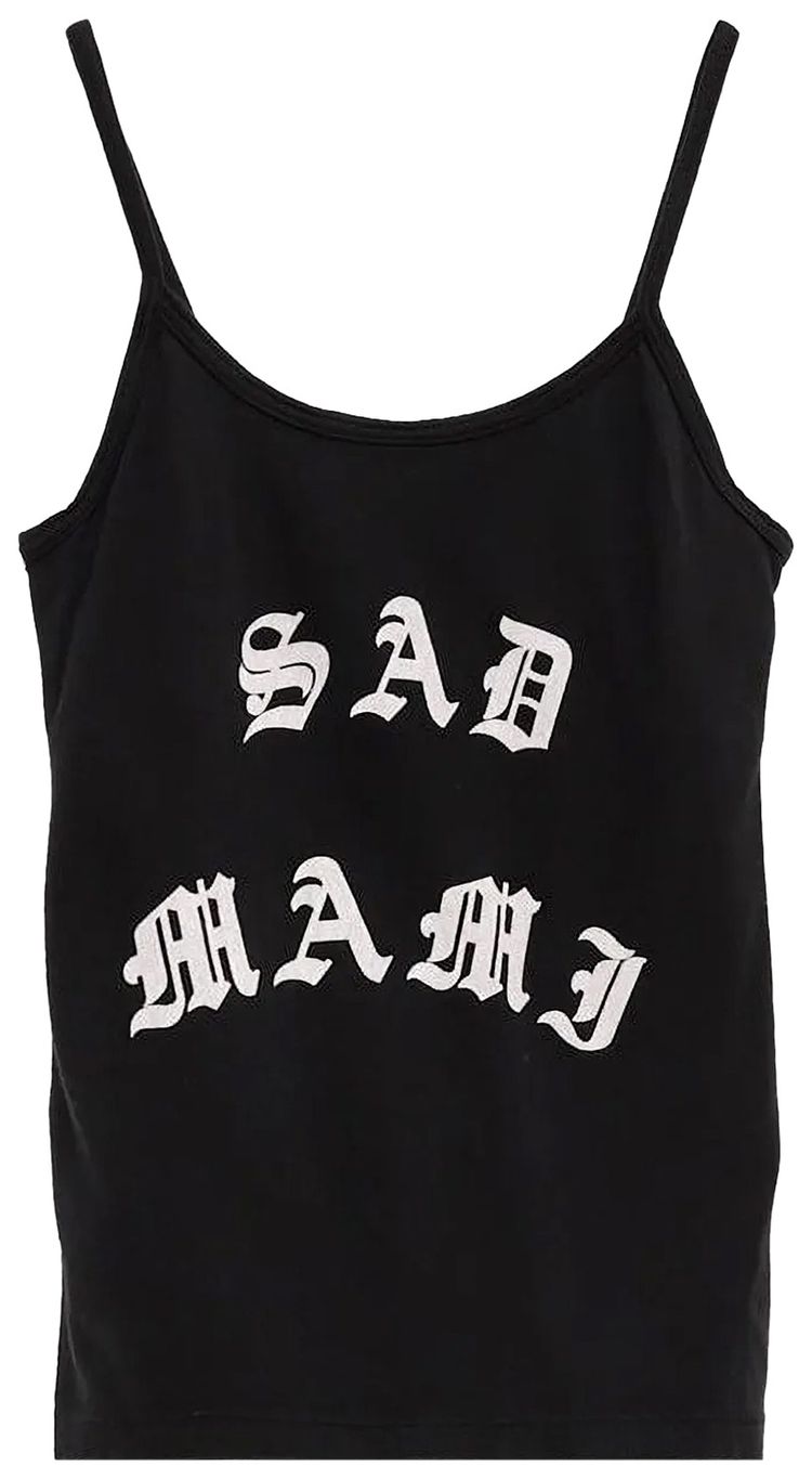 Willy Chavarria Sad Mami Cholita Tank Black