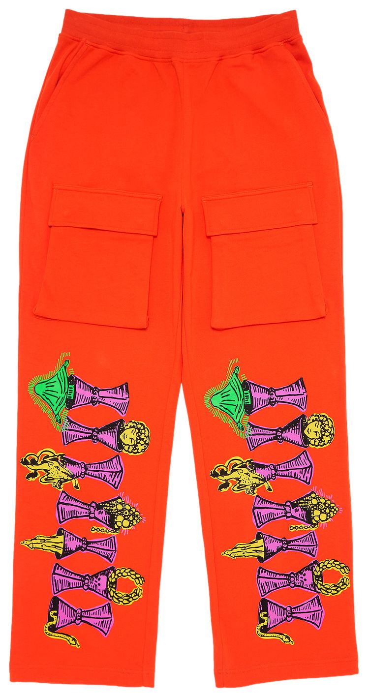 GOAT Seven of Cups Tarot Cargo Sweats Orange