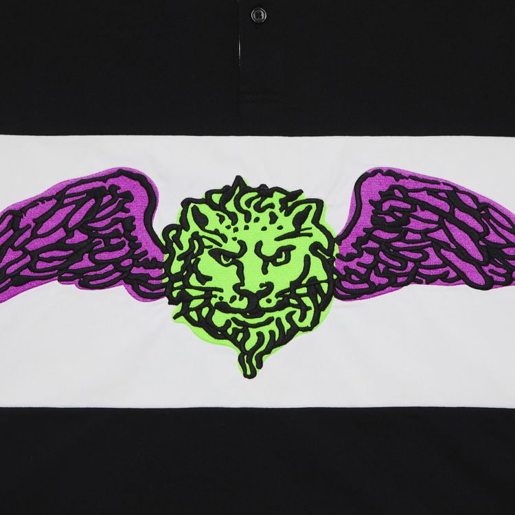 GOAT Embroidered Winged Lion Rugby BlackWhite