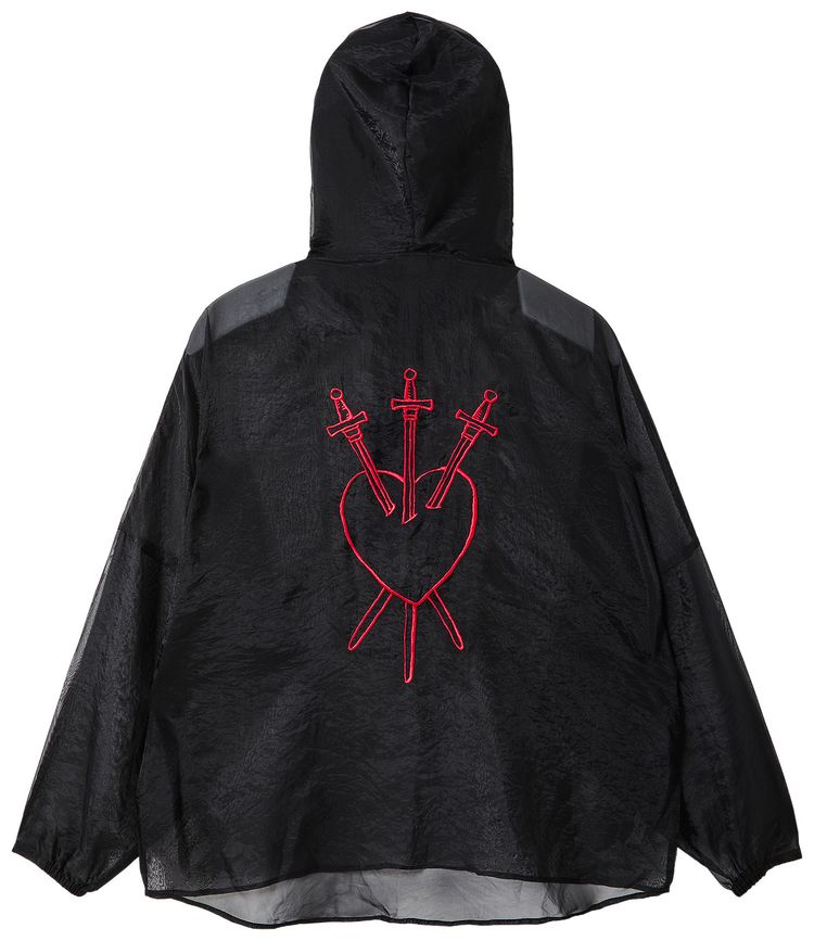 GOAT Sheer Three of Swords Tarot Anorak BlackRed