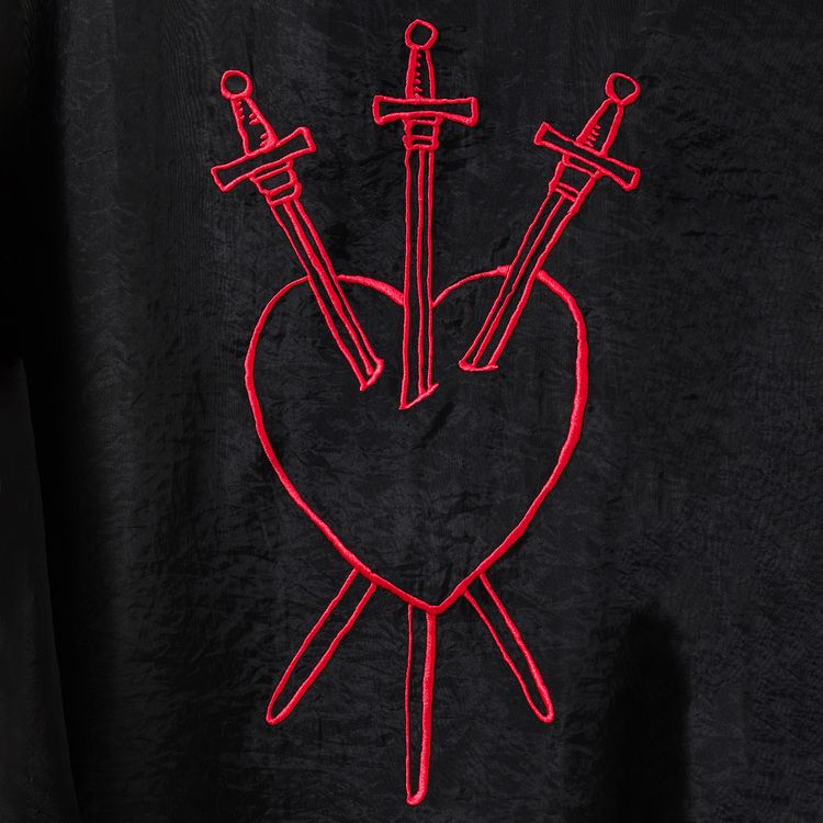 GOAT Sheer Three of Swords Tarot Anorak BlackRed
