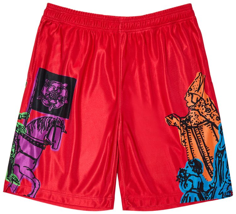 GOAT Death Tarot Shorts Red