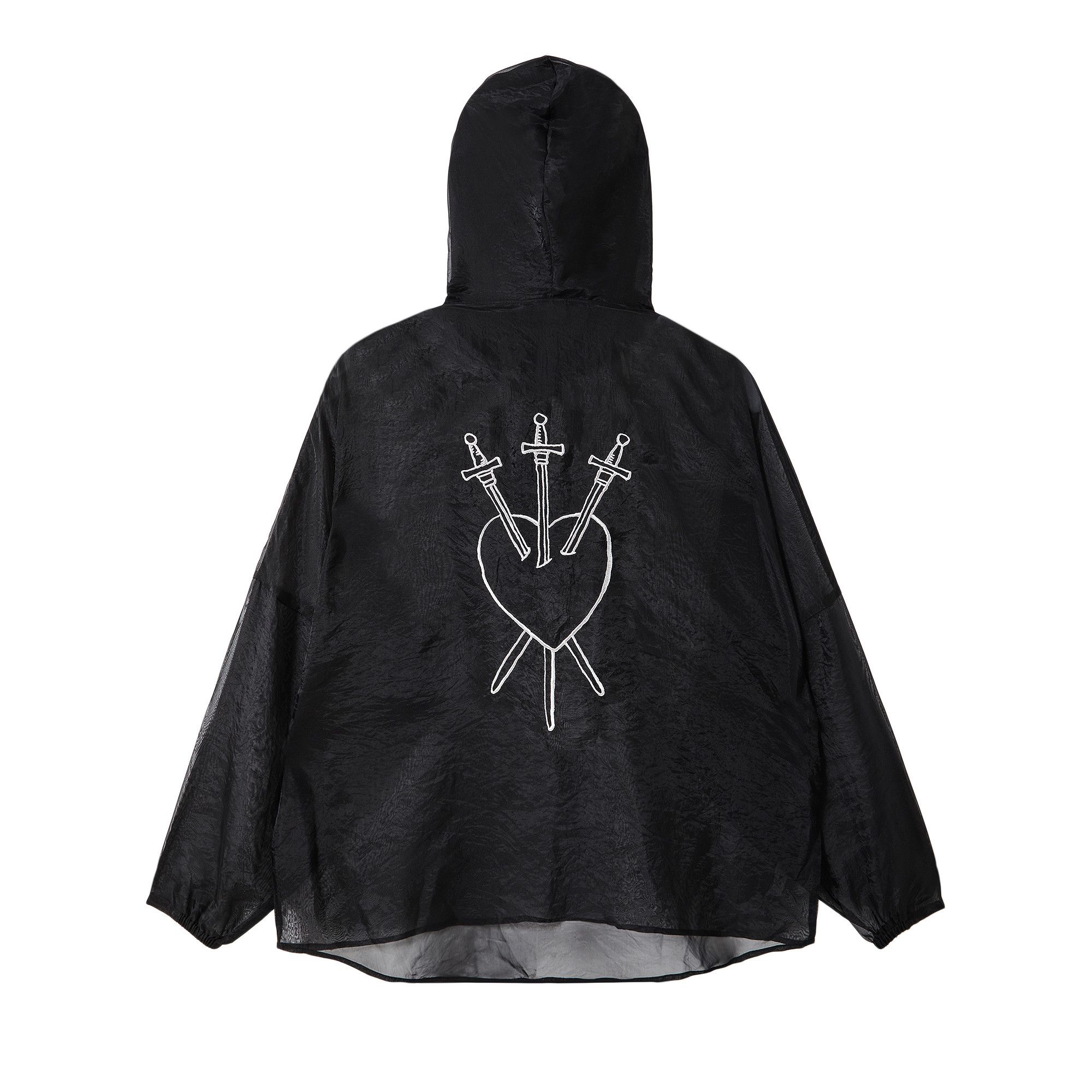 Buy GOAT Sheer Three of Swords Tarot Anorak Black/Silver - 06915