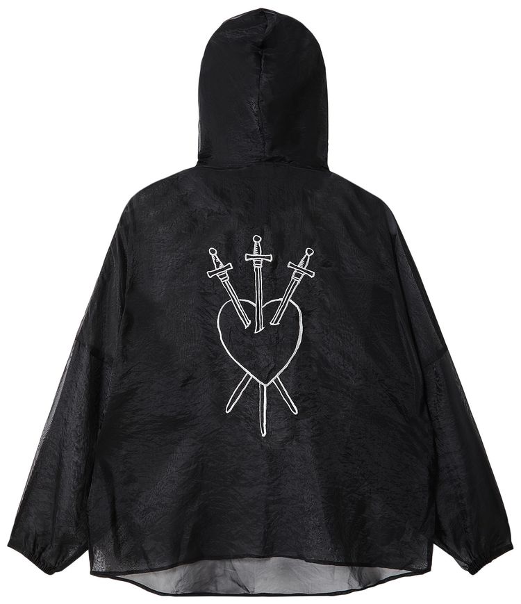 GOAT Sheer Three of Swords Tarot Anorak BlackSilver