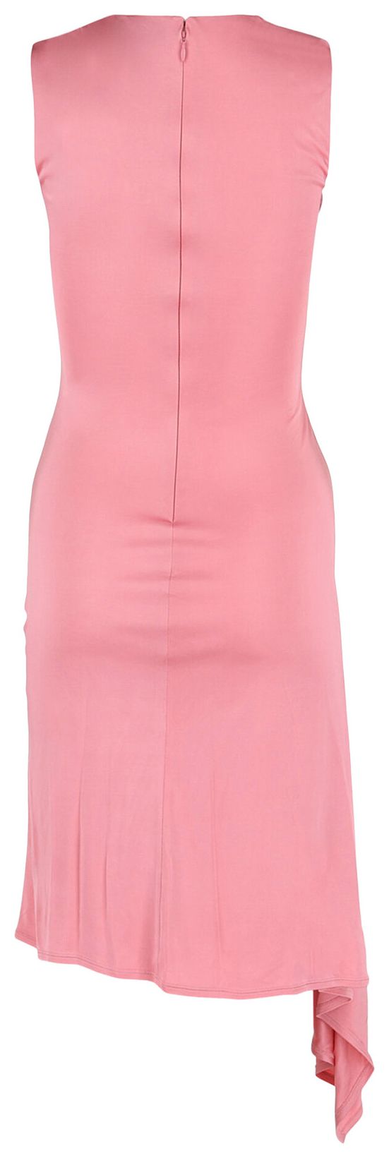 Givenchy Asymmetrical Draped Dress Flamingo