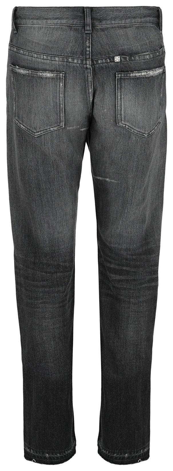 Givenchy Distressed Straight Leg Jeans Black