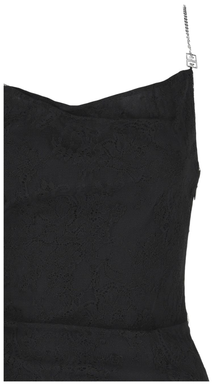 Givenchy Lace 4G Chain Strap Cami Black