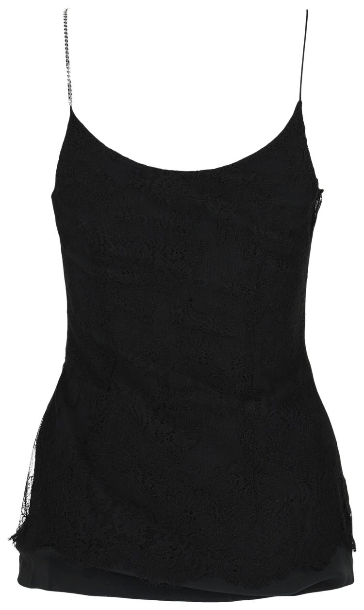 Givenchy Lace 4G Chain Strap Cami Black