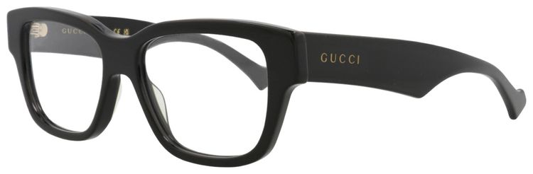 Gucci Square Frame Recycled Acetate Optical Frames Black Transparent