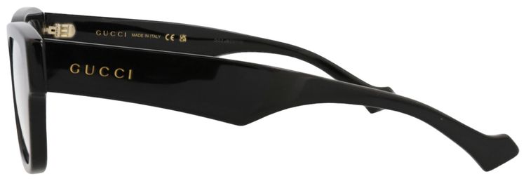 Gucci Square Frame Recycled Acetate Optical Frames Black Transparent