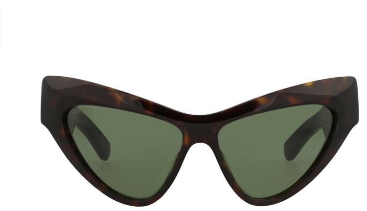 Gucci Cat Eye Frame Recycled Acetate Sunglasses Havana Green
