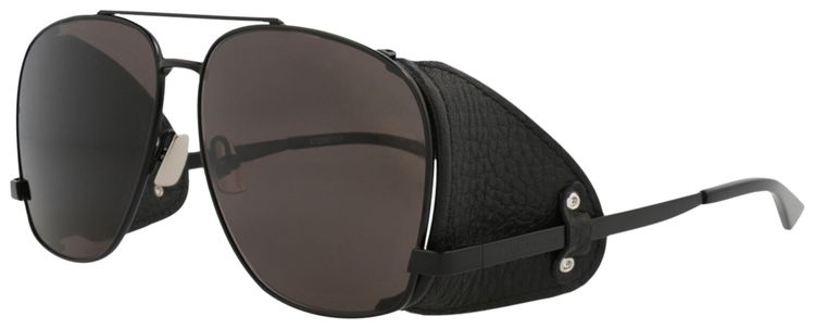 Saint Laurent Aviator Frame Metal Sunglasses Black