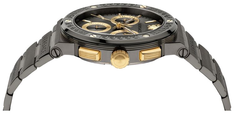 Versace Greca Logo Chronograph Watch Gun
