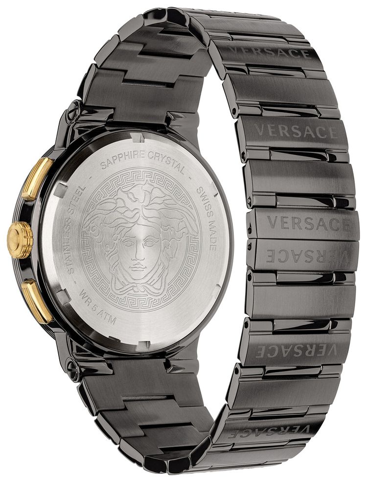 Versace Greca Logo Chronograph Watch Gun