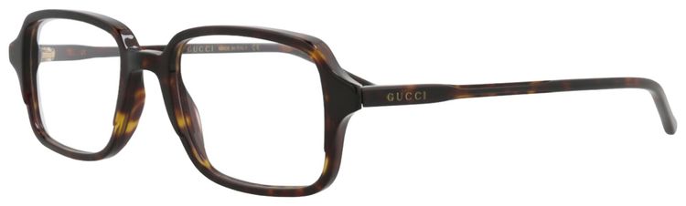 Gucci Square Frame Acetate Optical Frames Havana Transparent