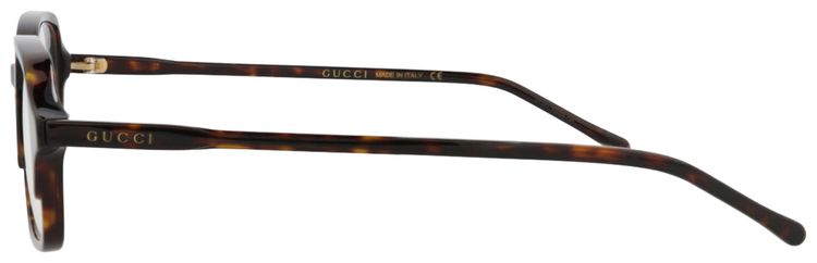 Gucci Square Frame Acetate Optical Frames Havana Transparent