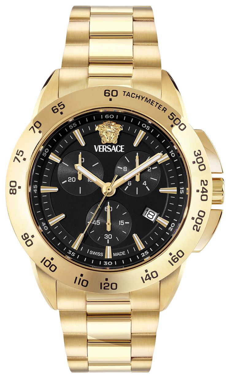 Versace V Sport Chrono Bracelet Watch Gold