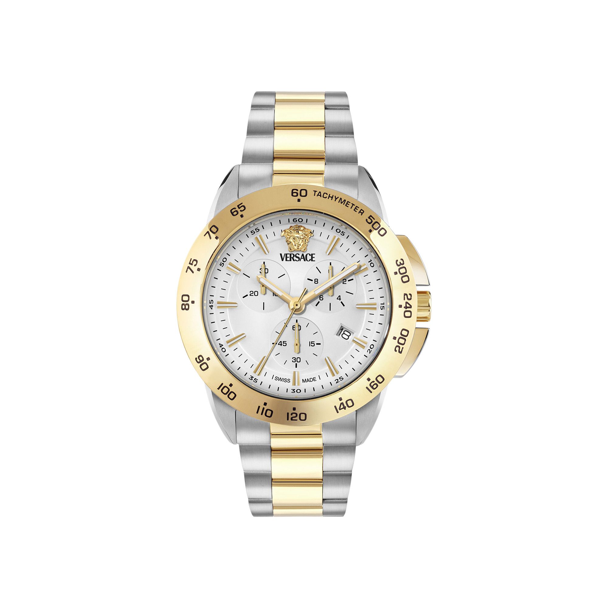 Buy Versace V-Sport Chrono Bracelet Watch 'Two Tone' - VEKIA0525