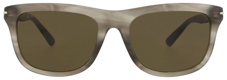 Gucci Square Frame Recycled Acetate Sunglasses Havana Brown