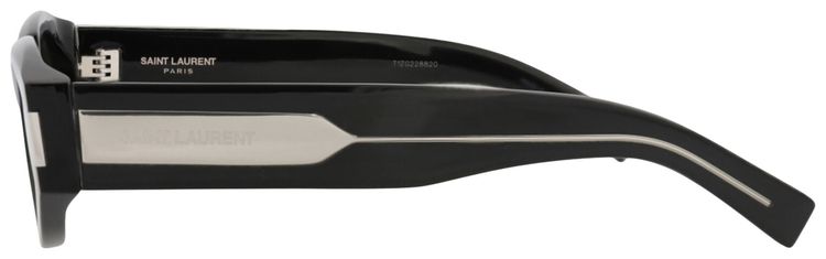 Saint Laurent Round Frame Recycled Acetate Sunglasses Black Grey