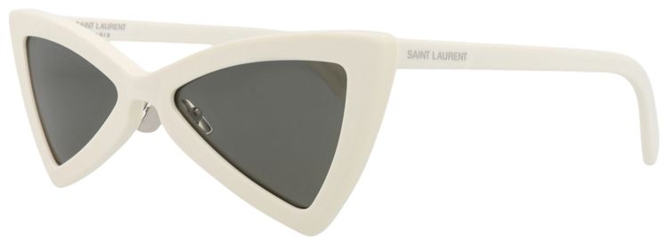 Saint Laurent Cat Eye Frame Recycled Acetate Sunglasses White Grey