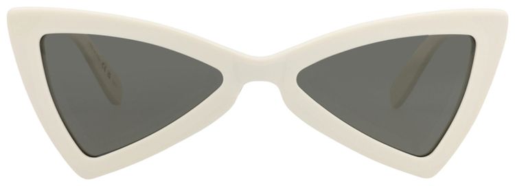Saint Laurent Cat Eye Frame Recycled Acetate Sunglasses White Grey