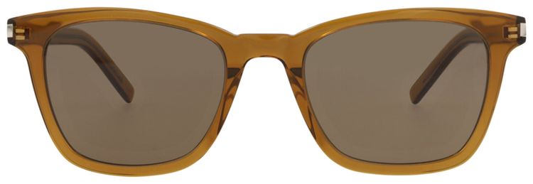 Saint Laurent Square Frame Recycled Acetate Sunglasses Brown