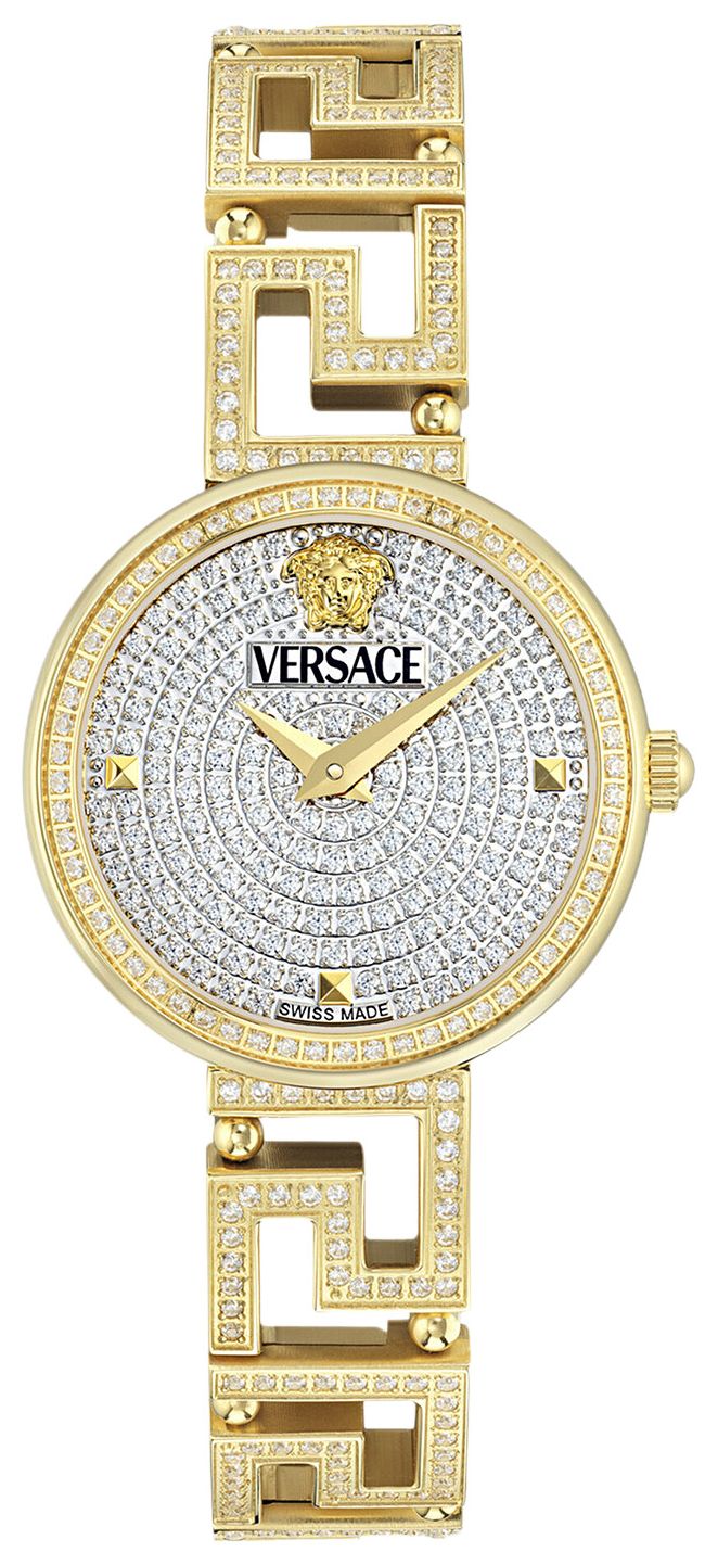 Versace Greca Goddess Diamond Watch Gold