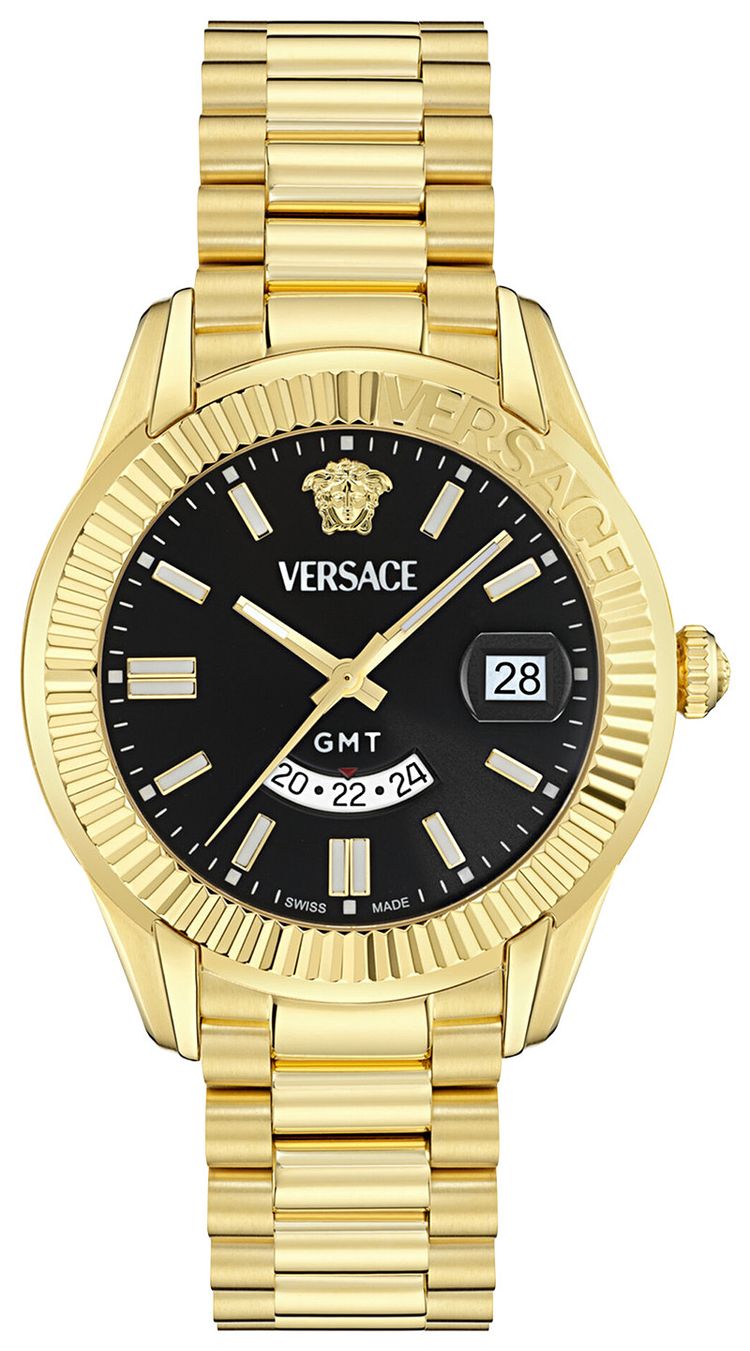 Versace Apodis GMT Watch Gold