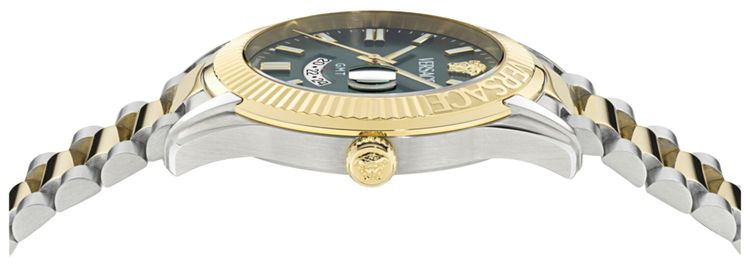 Versace Apodis GMT Watch Two Tone