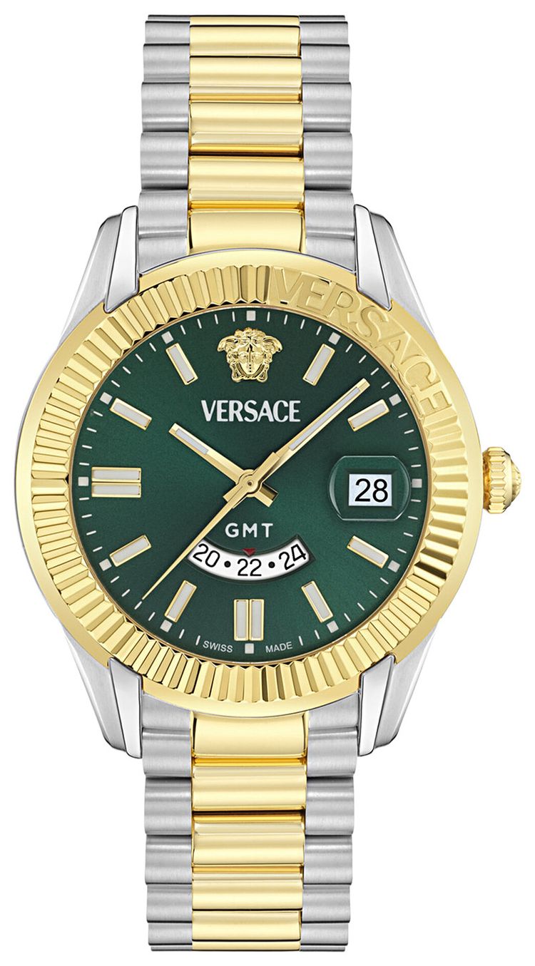 Versace Apodis GMT Watch Two Tone