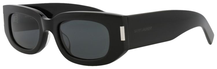 Saint Laurent Round Frame Recycled Acetate Sunglasses Black