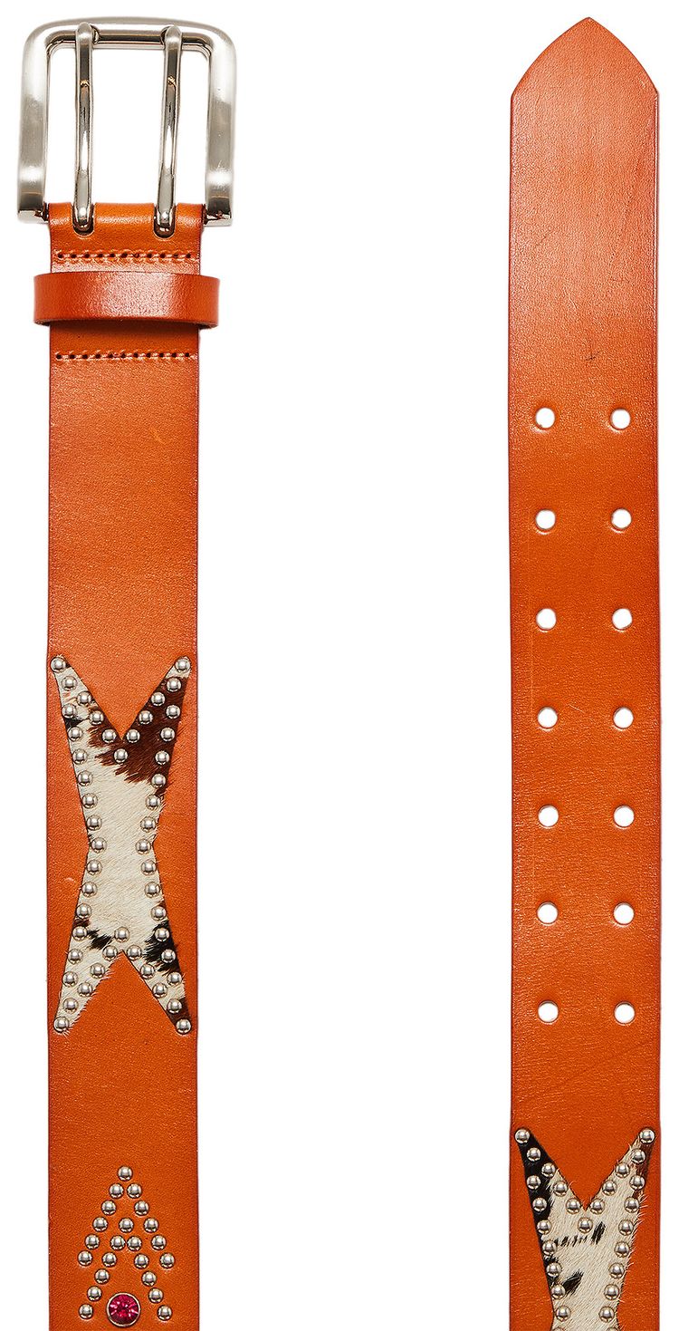 XHIBITION Studded Highland Belt Saddle BrownHighland