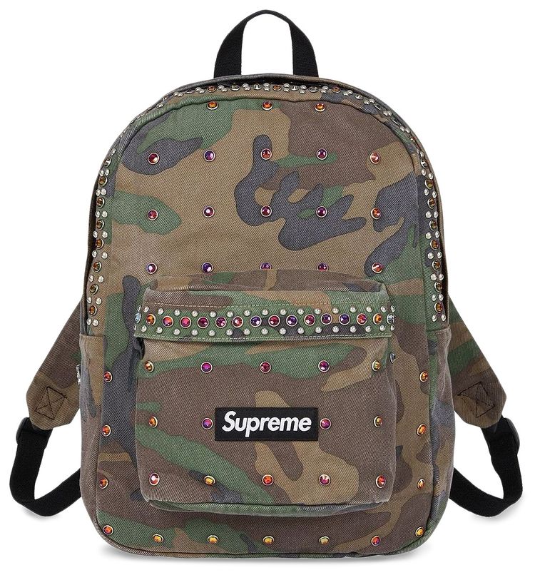 Supreme x BB Simon Denim Backpack Woodland Camo