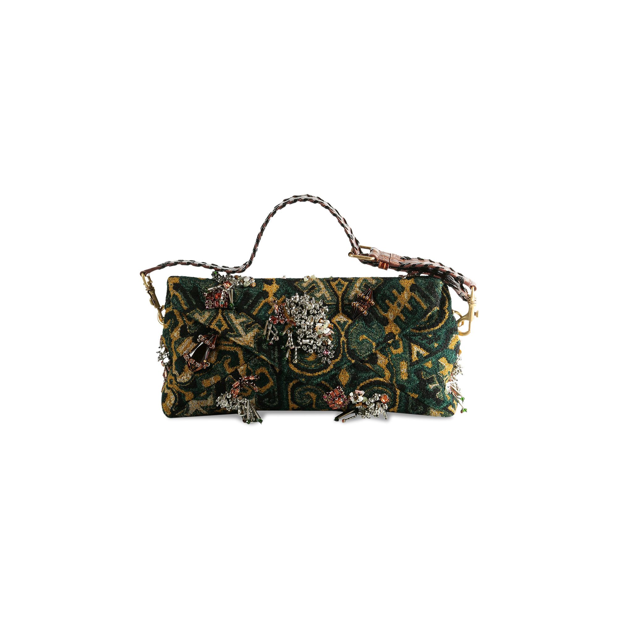 Buy Dries Van Noten Embellished Patterned Shoulder Bag 'Bottle