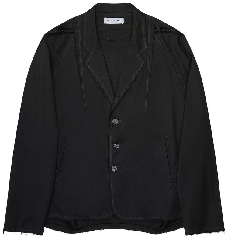 Kiko Kostadinov Vig K Dart Blazer Crow Black