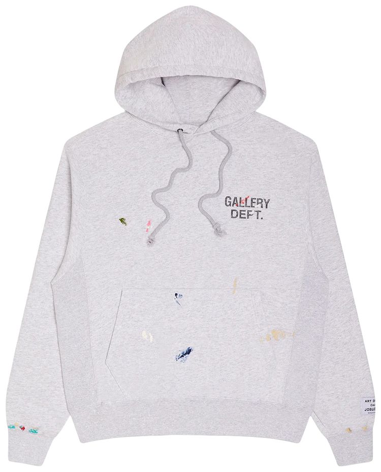 Gallery Dept GD Paint Logo Hoodie Light Heather