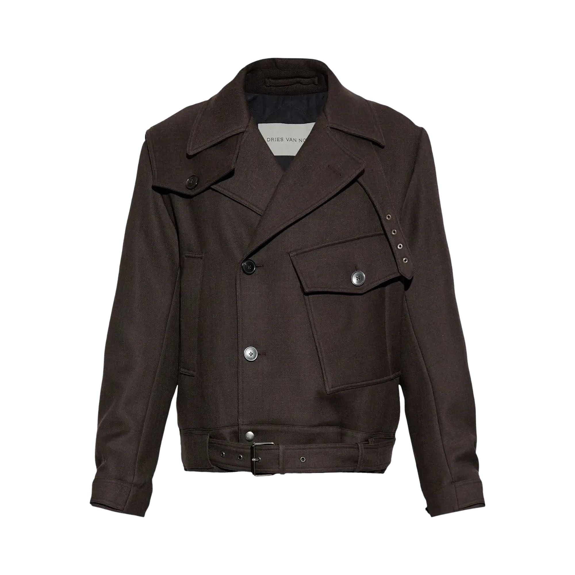 Buy Dries Van Noten Vassel Jacket 'Dark Brown' - 252 020568 2058