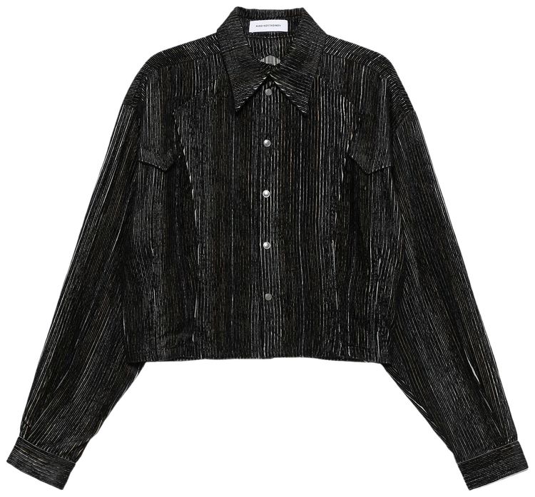 Kiko Kostadinov Kraner Cropped Shirt Melange Black
