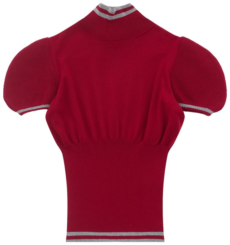 Kiko Kostadinov Simone Knit Top Cherry Red