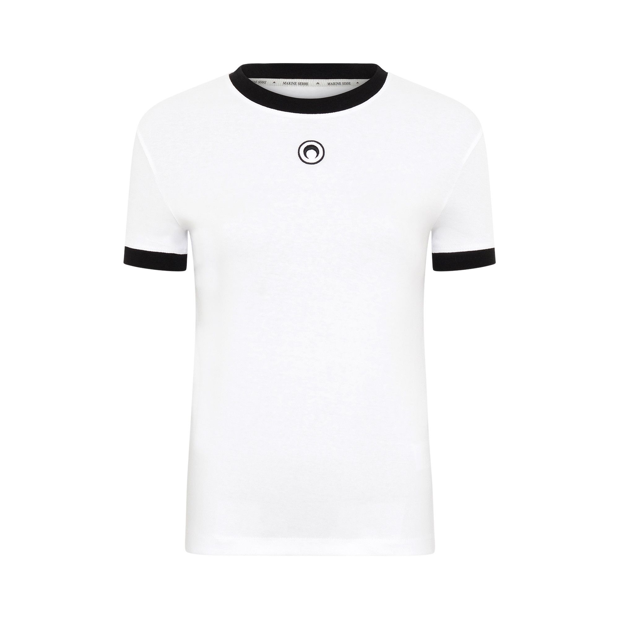 Buy Marine Serre Moon Logo Bicolor Jersey Baby Fit T-Shirt 'White