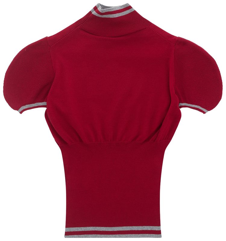 Kiko Kostadinov Simone Knit Top Cherry Red