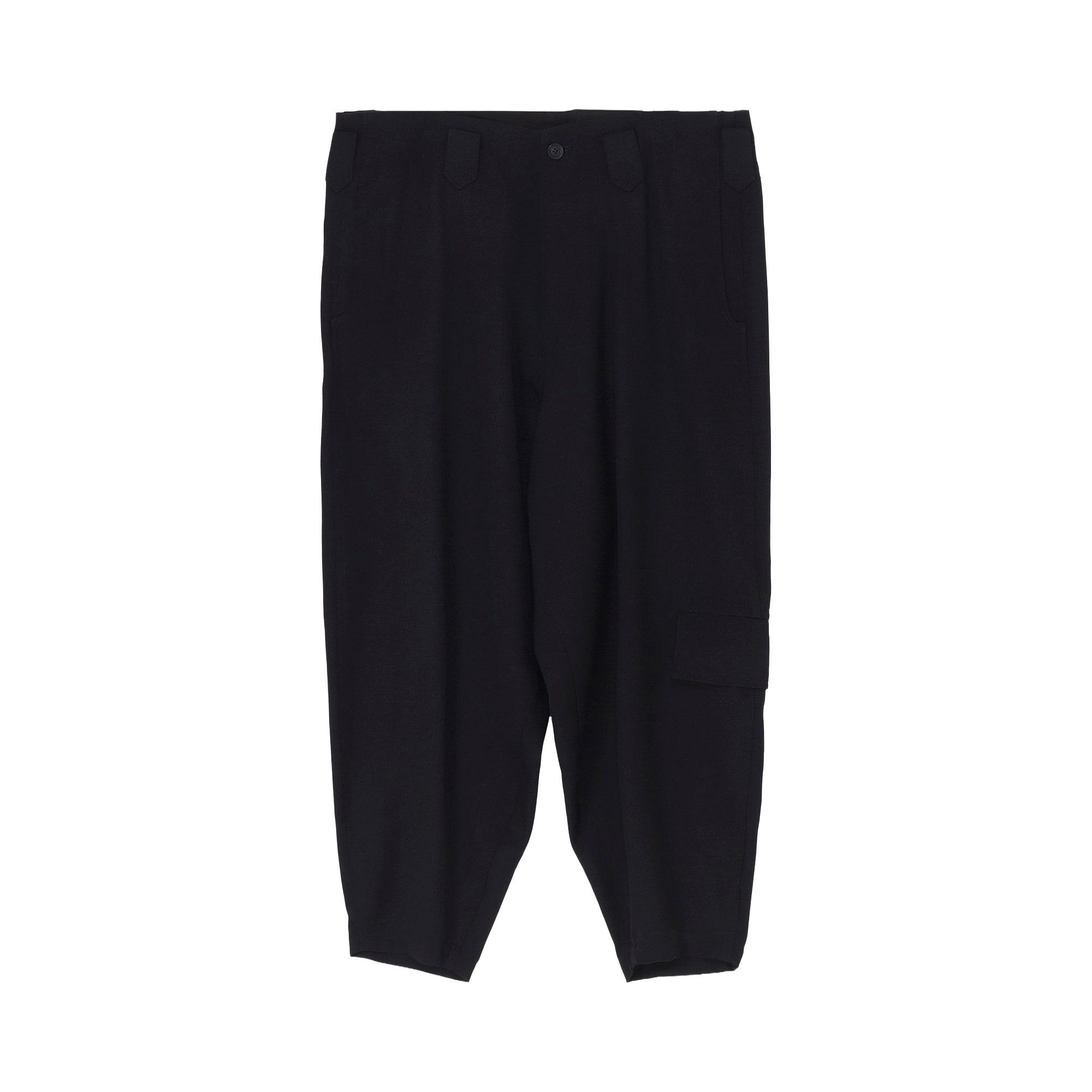 Buy Yohji Yamamoto Pour Homme Left Side Pocket Gab P Pants 'Black