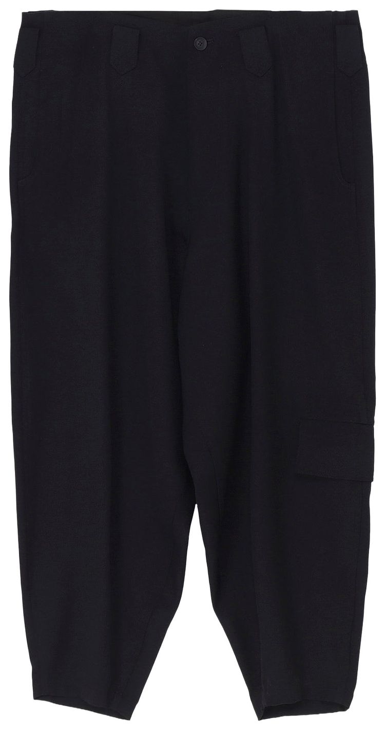 Yohji Yamamoto Pour Homme Left Side Pocket Gab P Pants Black