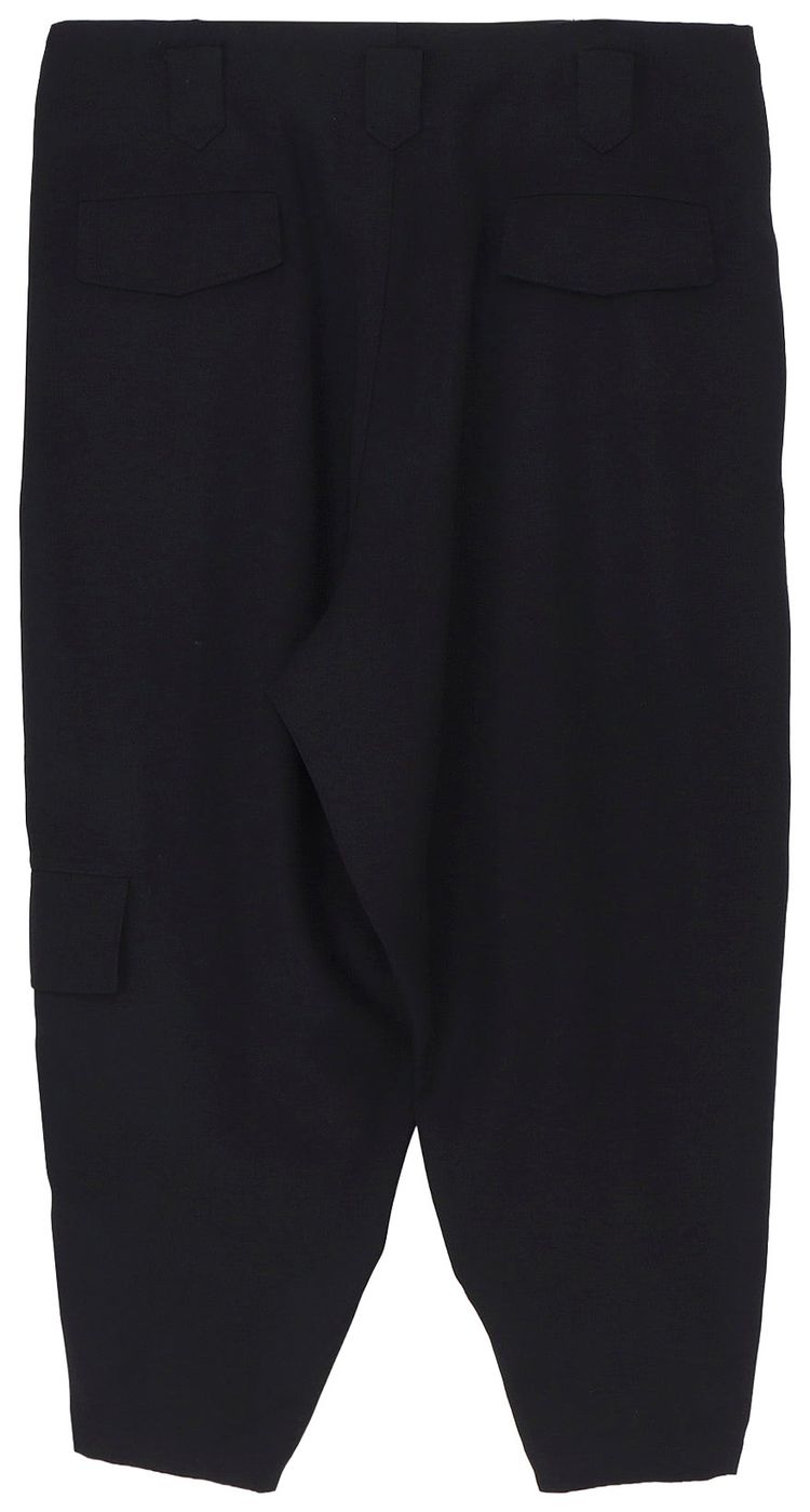 Yohji Yamamoto Pour Homme Left Side Pocket Gab P Pants Black