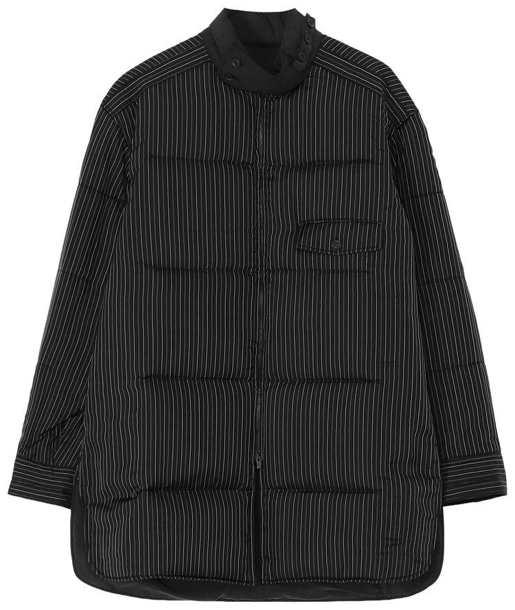 Yohji Yamamoto Pour Homme Chin Strap Padded B Coat Black