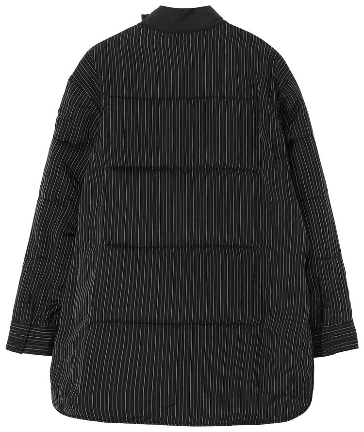 Yohji Yamamoto Pour Homme Chin Strap Padded B Coat Black