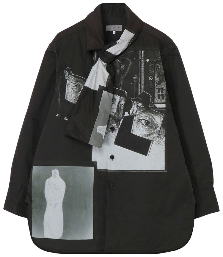 Yohji Yamamoto Pour Homme Stole Detail Padded S Coat Black