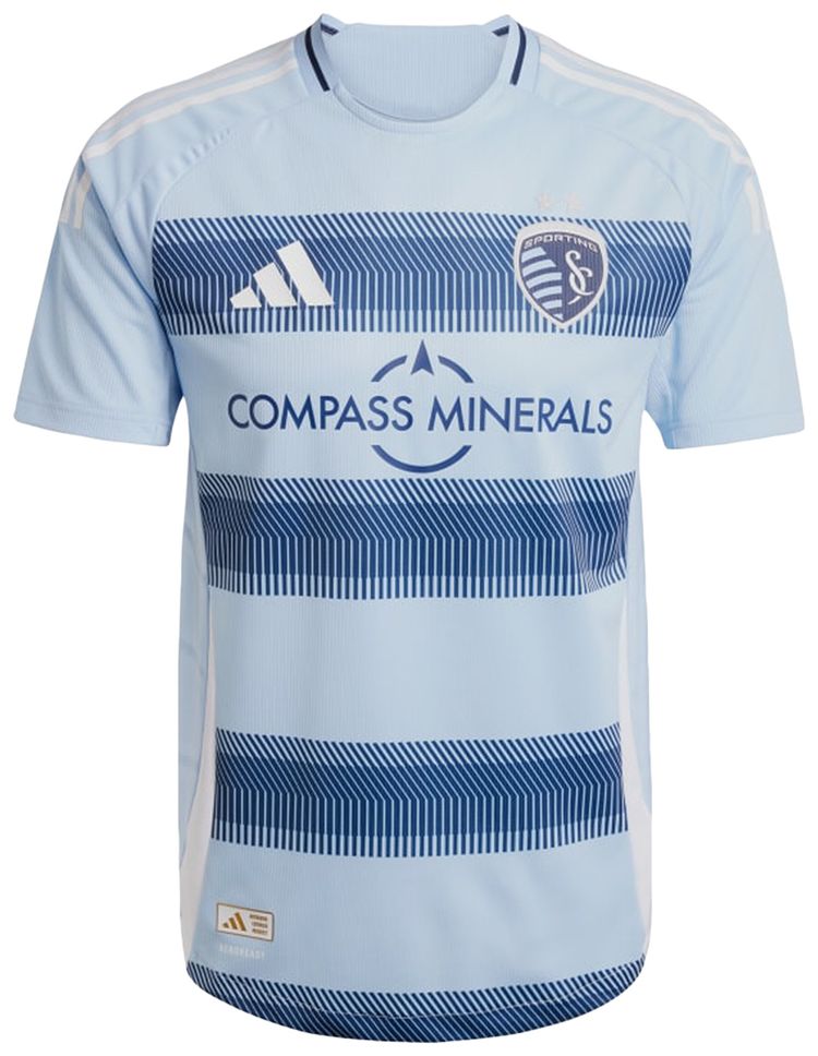 Adidas Sporting Kansas City 2526 Home Authentic Jersey Glow Blue